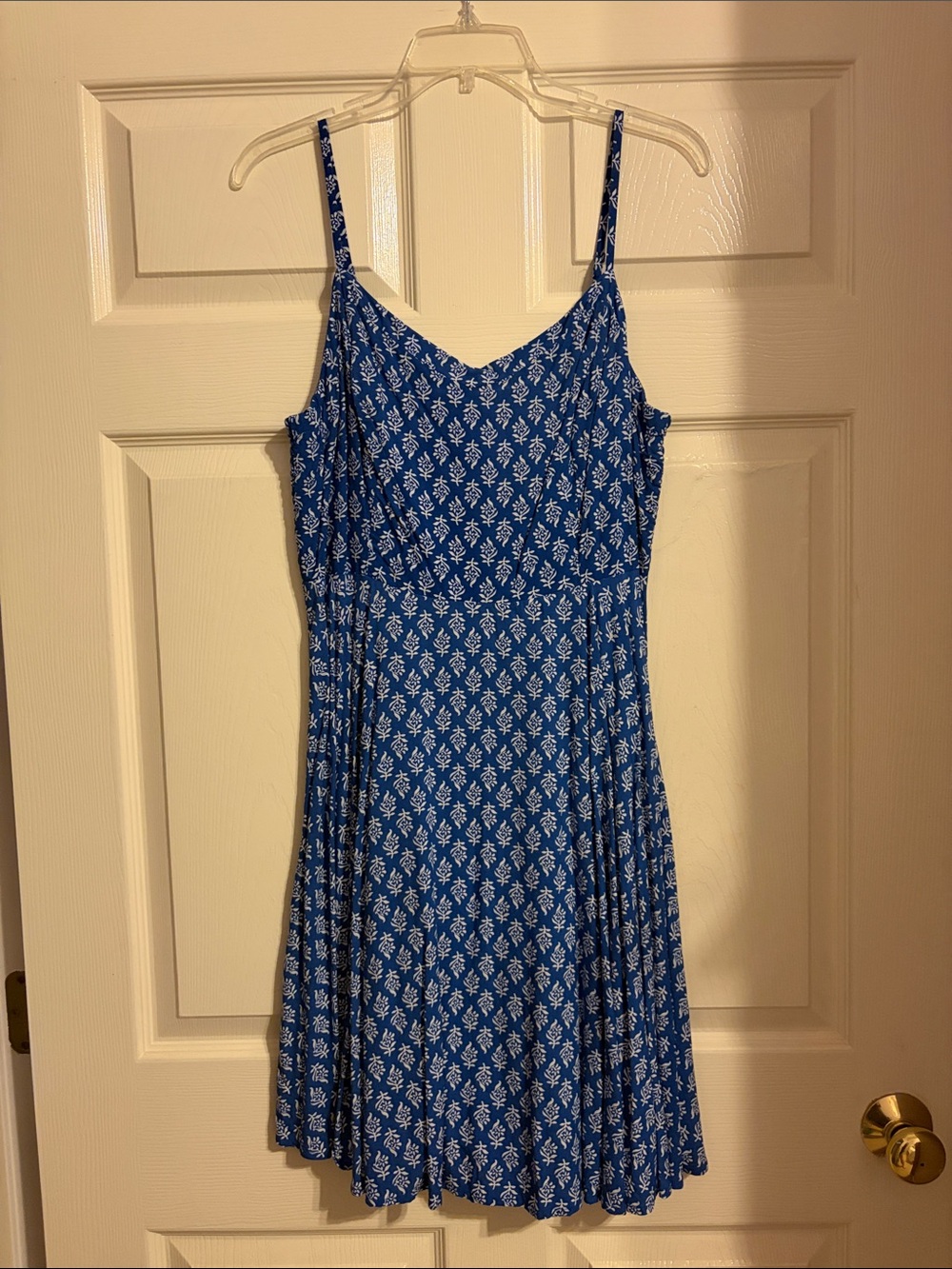 Old Navy Blue Floral-Print Spaghetti Strap Mini Dress